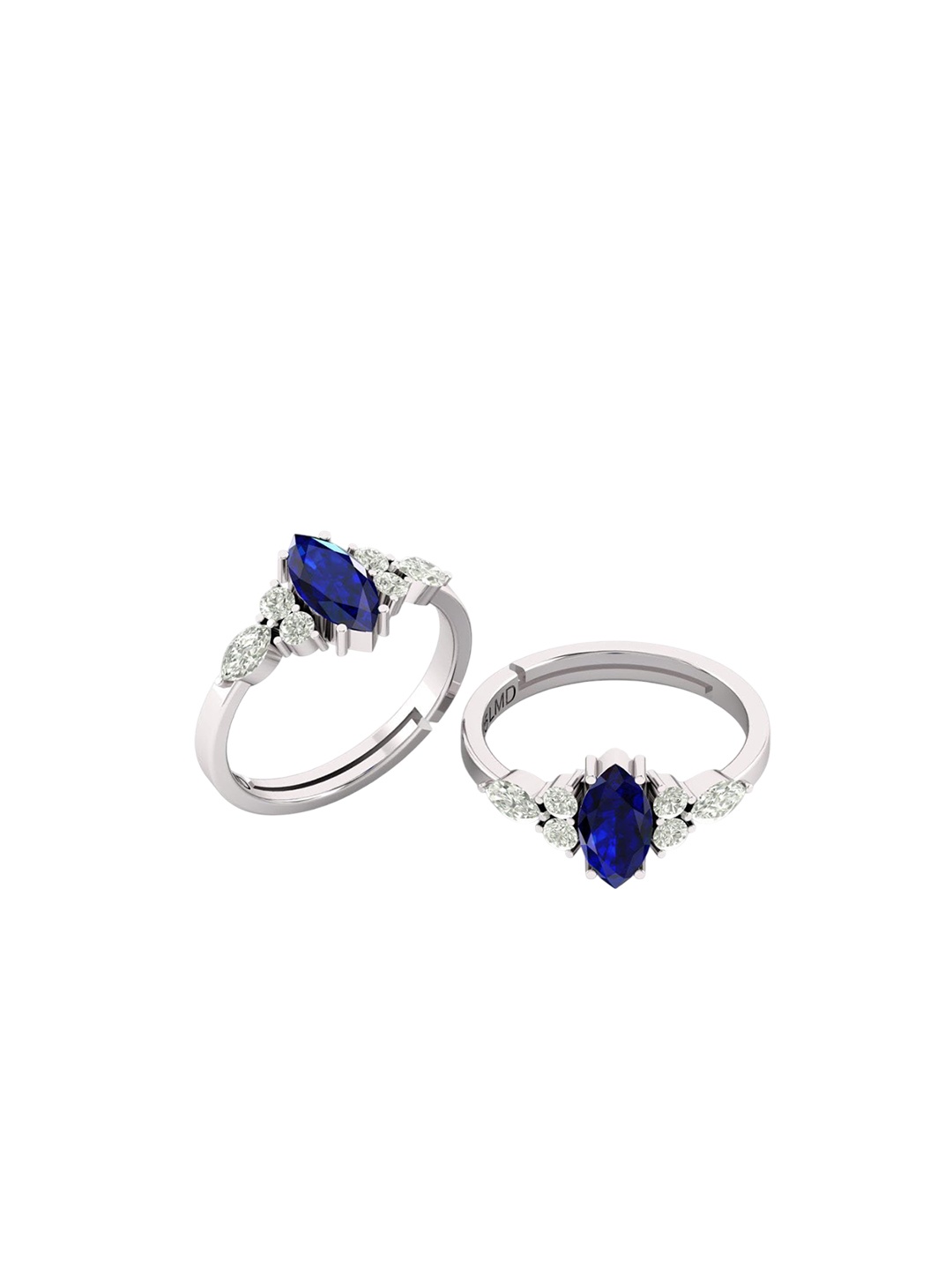 

LMDPRAJAPATIS Unisex Embellished Ring, Blue