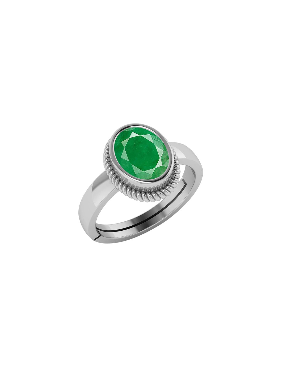 

LMDPRAJAPATIS Unisex Embellished Ring, Green
