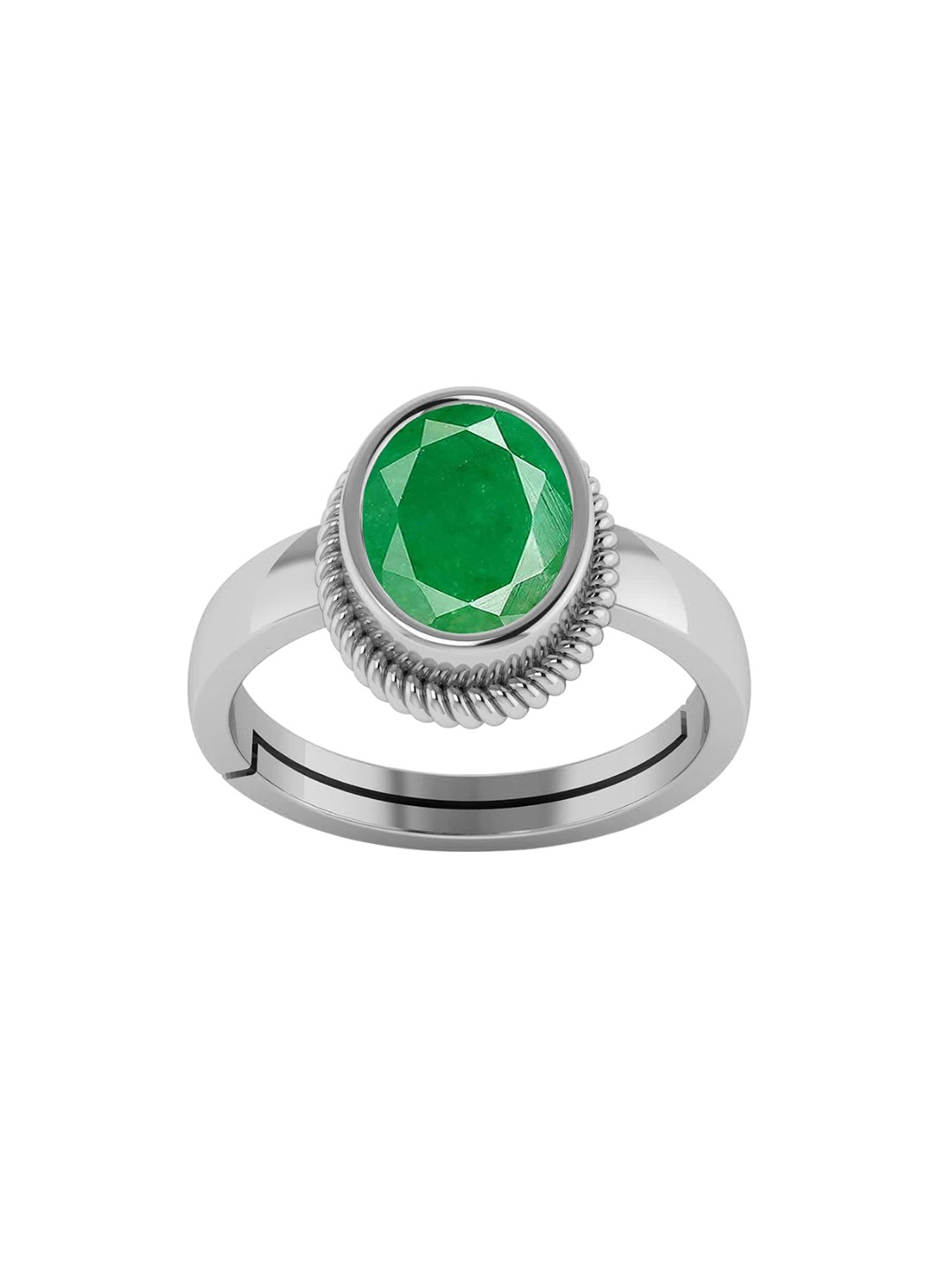 

LMDPRAJAPATIS Unisex Embellished Ring, Green