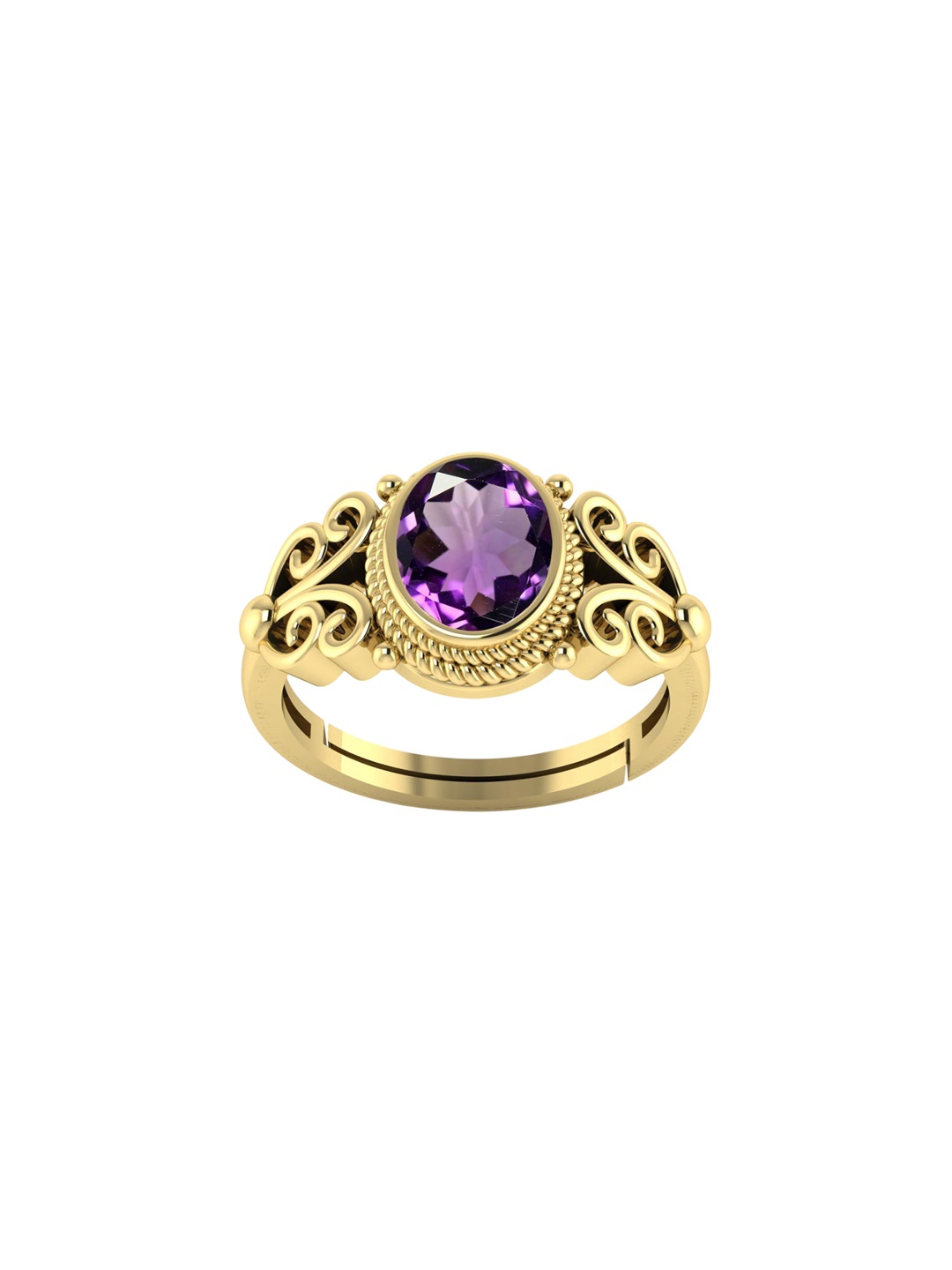 

LMDPRAJAPATIS Unisex Embellished Ring, Gold