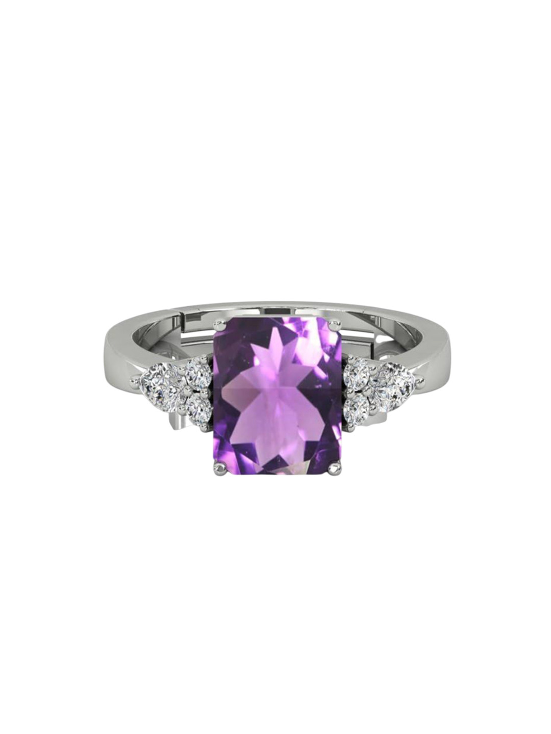 

LMDPRAJAPATIS Unisex Embellished Ring, Purple