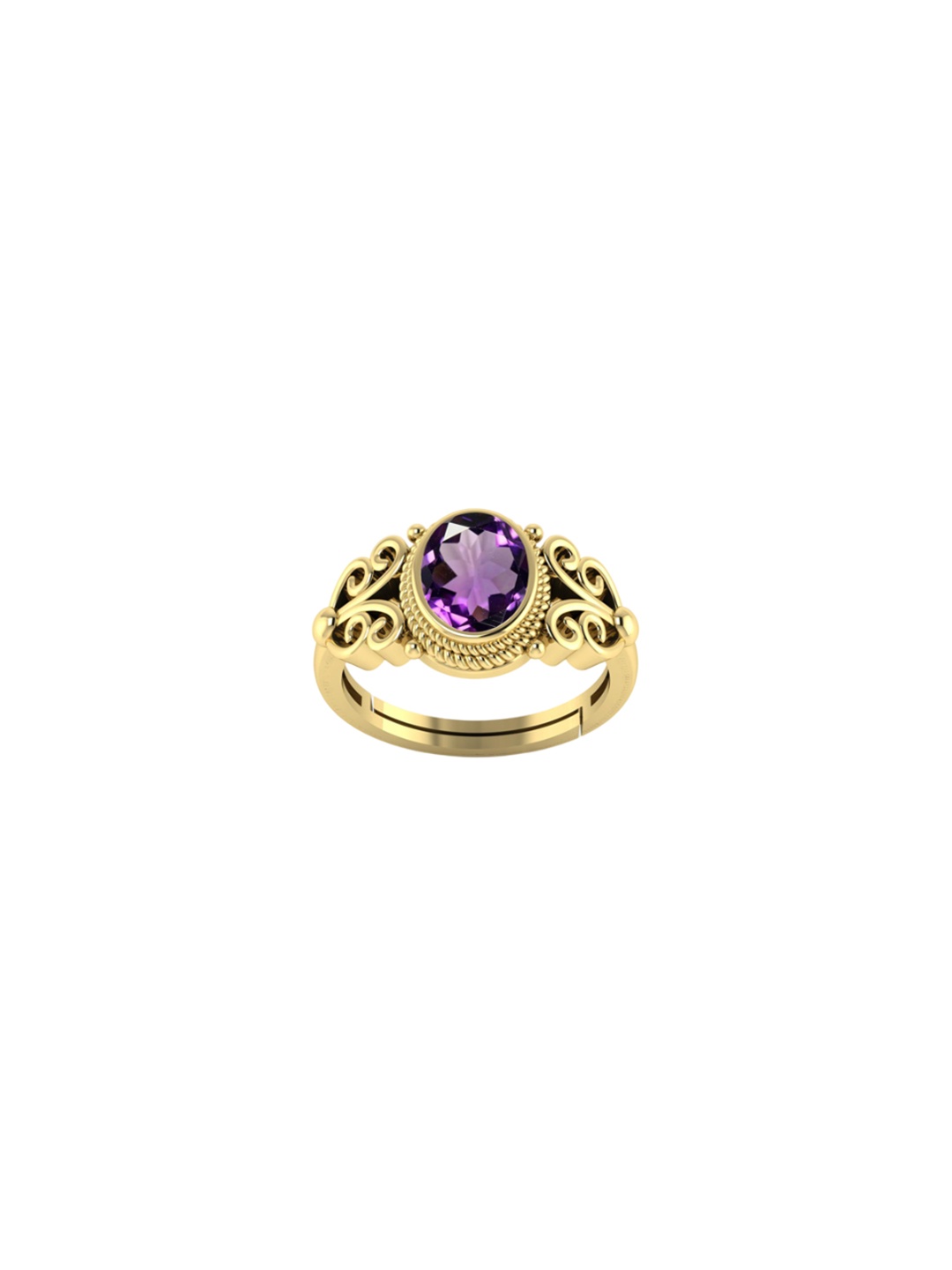 

LMDPRAJAPATIS Unisex Embellished Ring, Gold