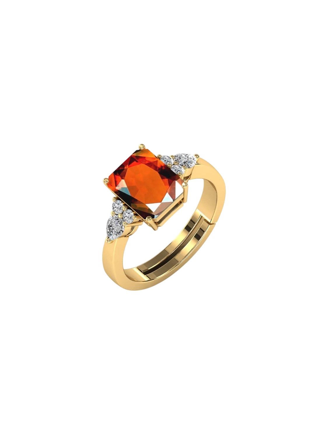 

LMDPRAJAPATIS Unisex Embellished Ring, Gold
