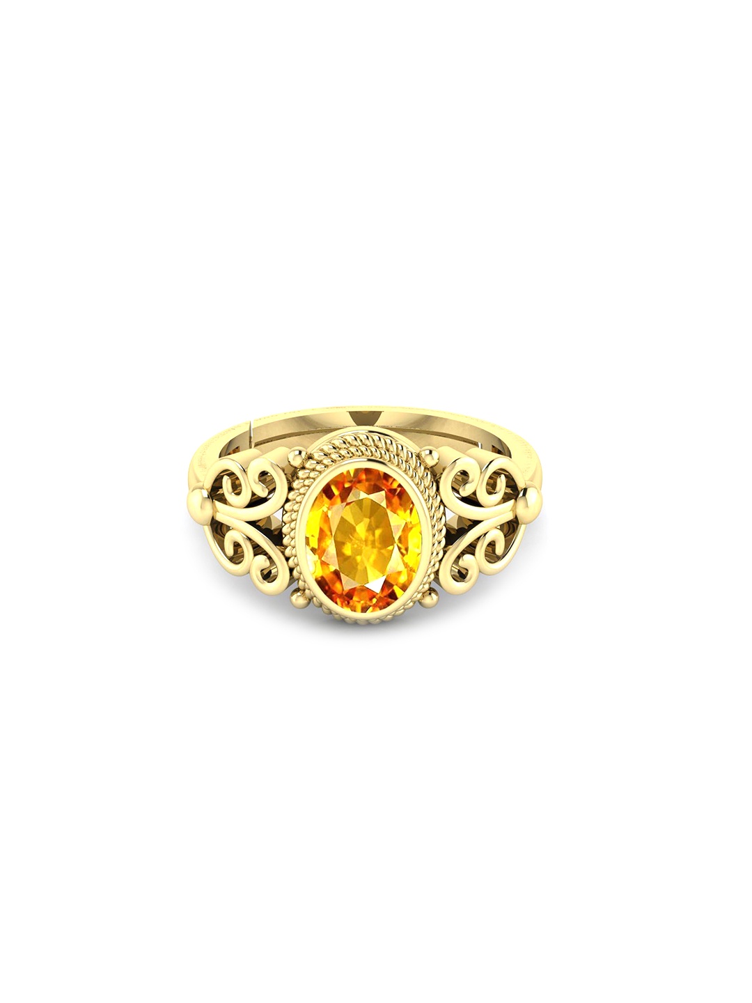 

LMDPRAJAPATIS Unisex Embellished Ring, Gold