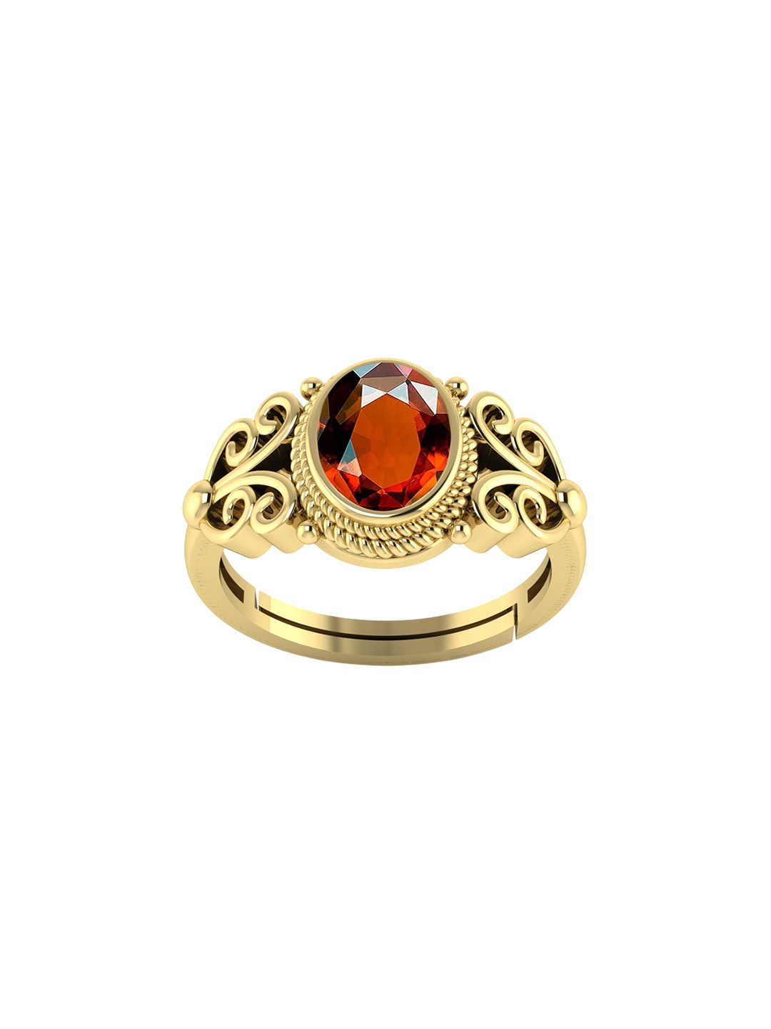 

LMDPRAJAPATIS Unisex Embellished Ring, Gold