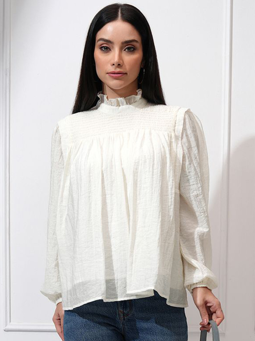

CHIC BY TOKYO TALKIES Ruffles Top, Off white