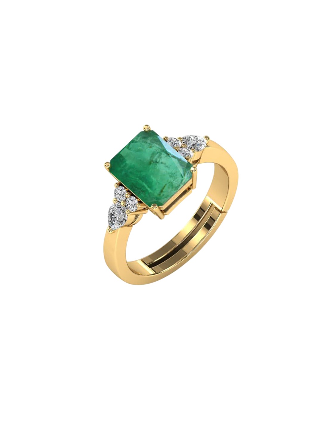 

LMDPRAJAPATIS Unisex Embellished Ring, Gold