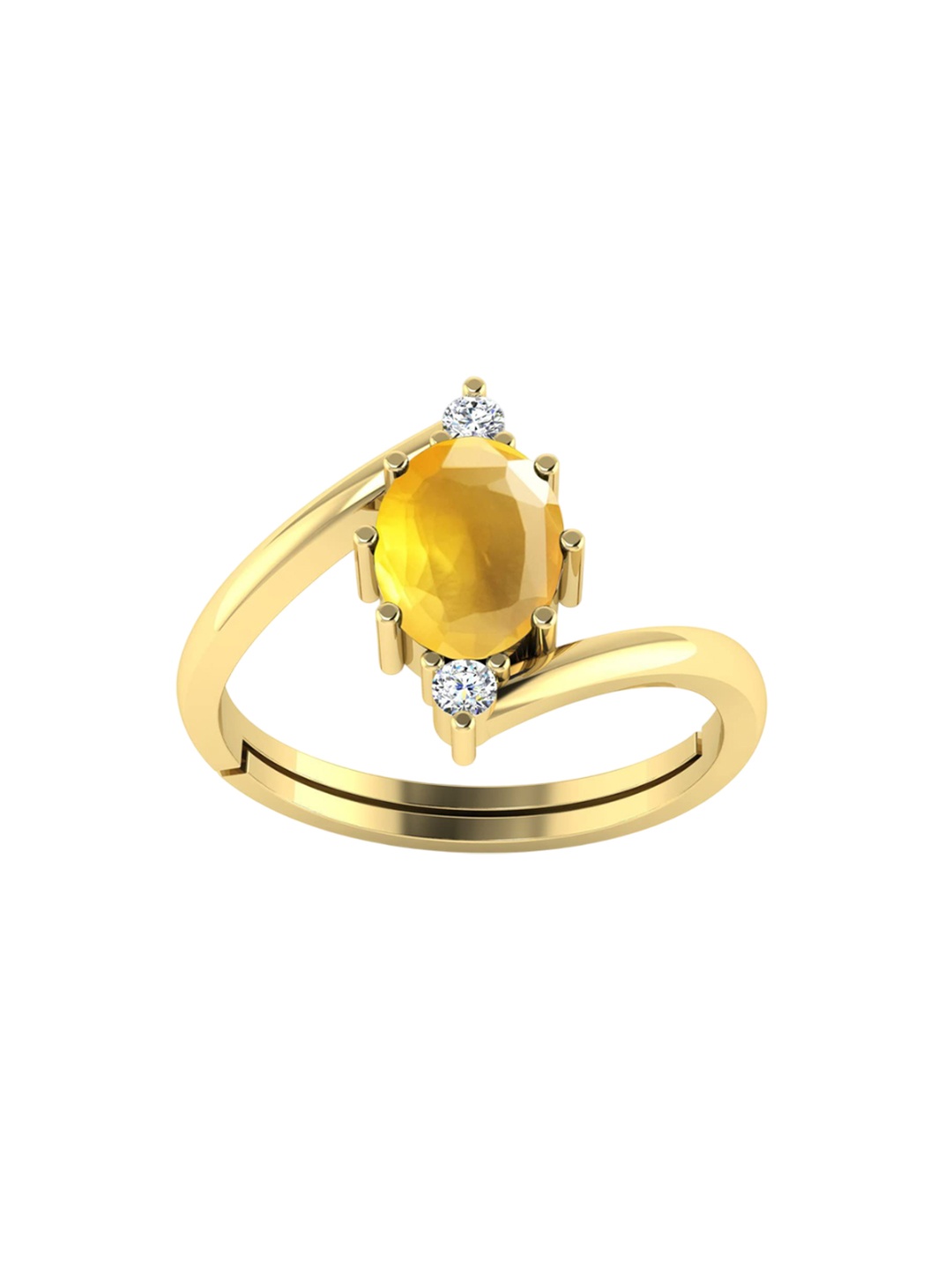 

LMDPRAJAPATIS Unisex Embellished Ring, Yellow