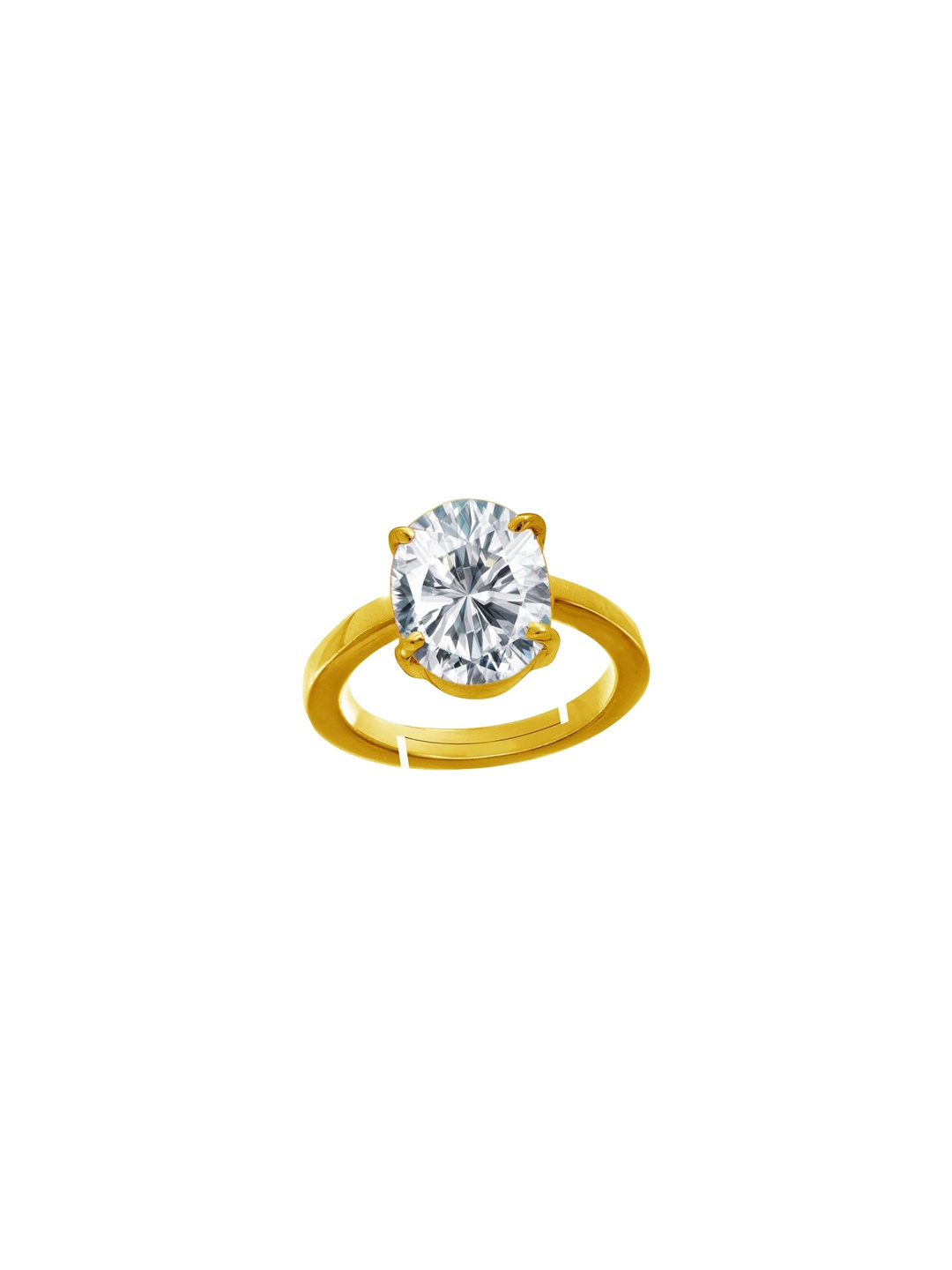 

LMDPRAJAPATIS Unisex Embellished Ring, White