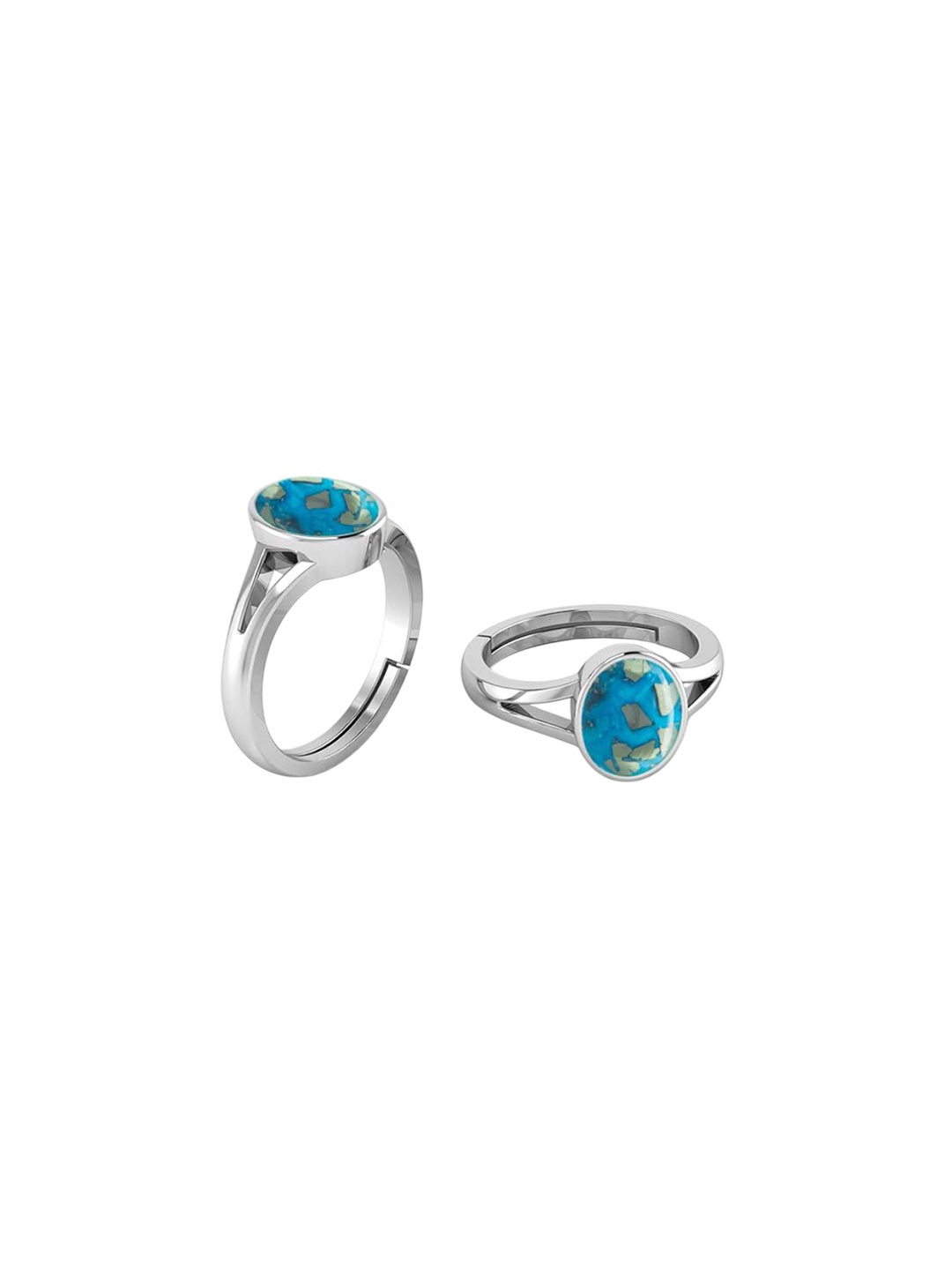 

LMDPRAJAPATIS Unisex Embellished Ring, Blue