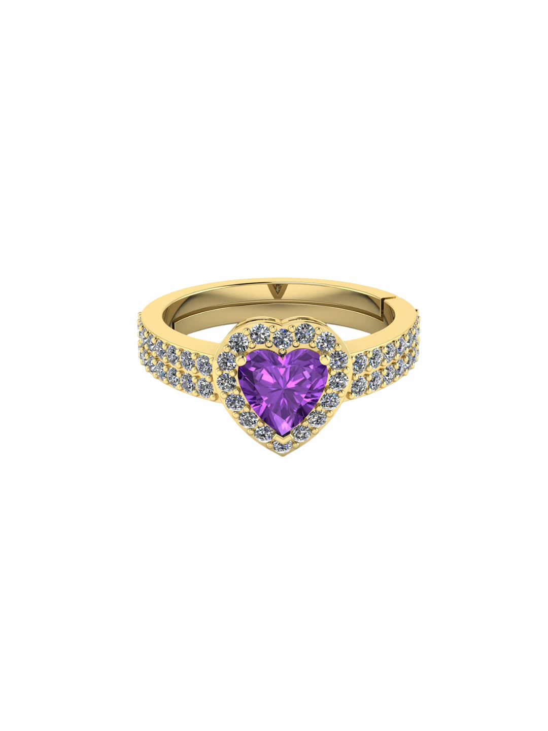 

LMDPRAJAPATIS Unisex Embellished Ring, Purple