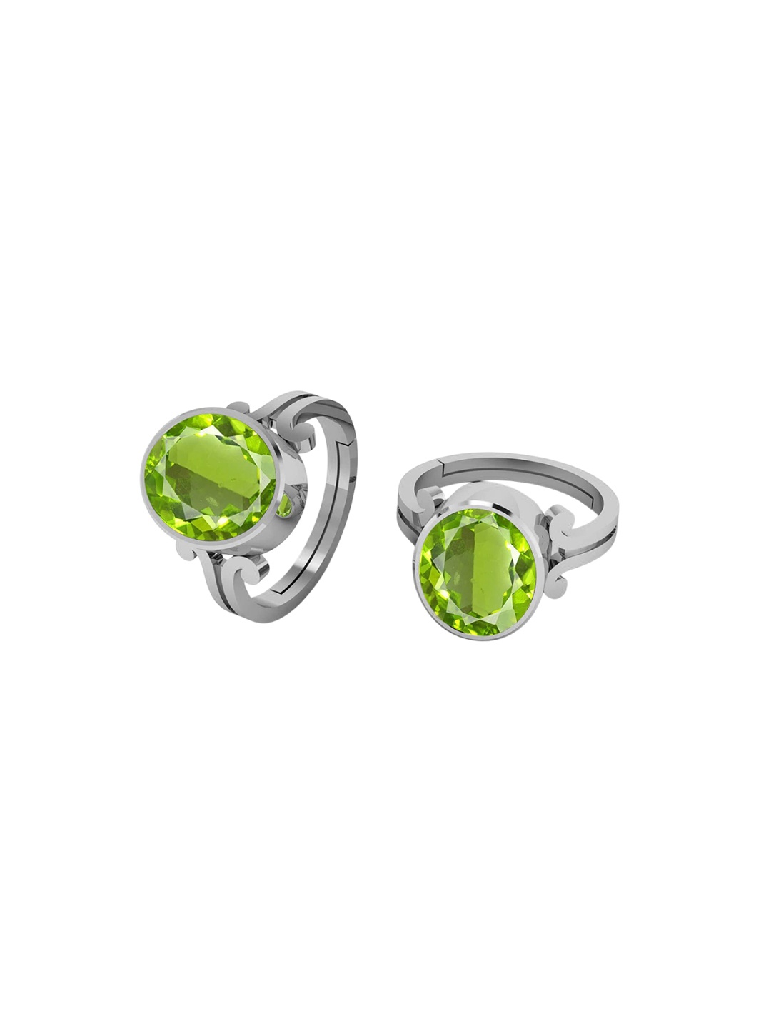 

LMDPRAJAPATIS Unisex Embellished Ring, Green
