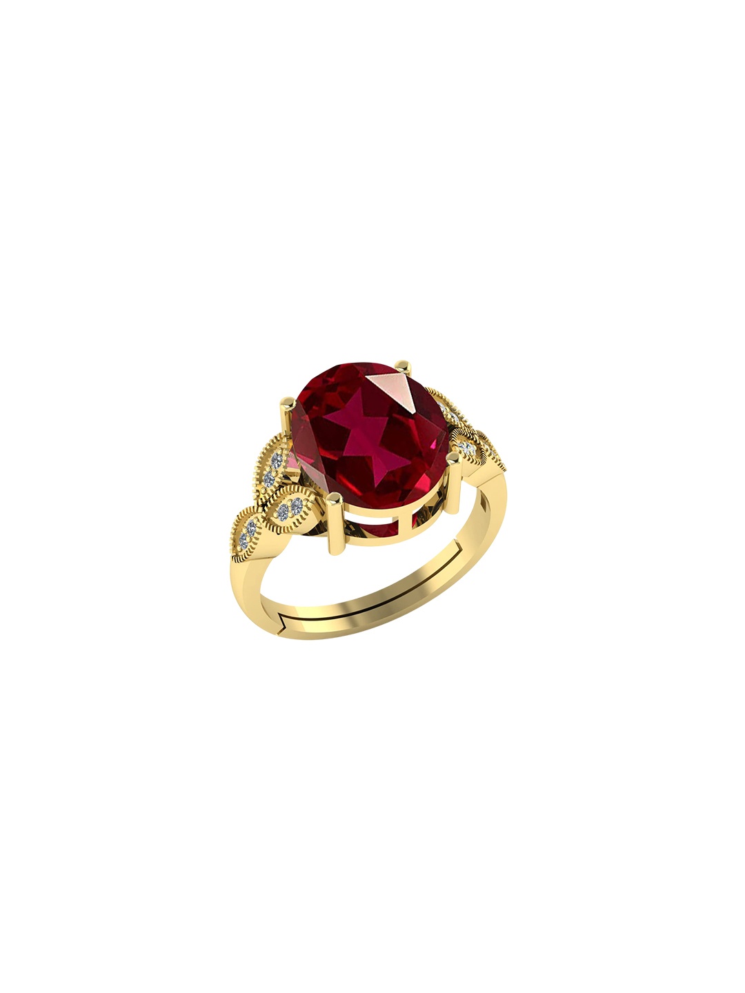 

LMDPRAJAPATIS Unisex Embellished Ring, Red