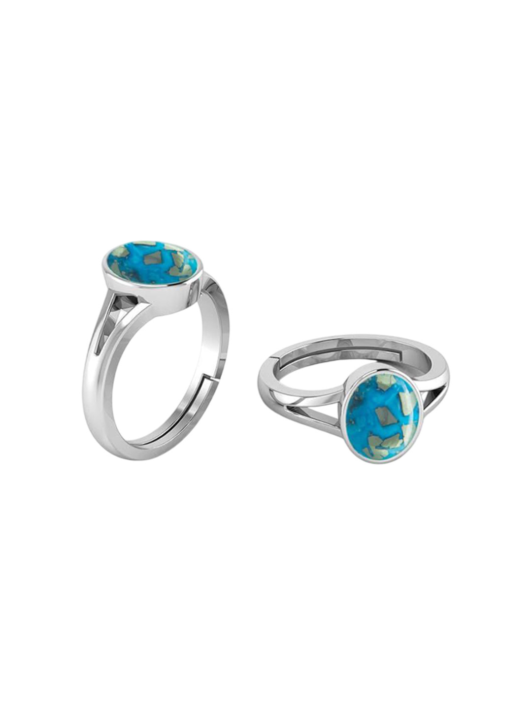 

LMDPRAJAPATIS Unisex Embellished Ring, Blue