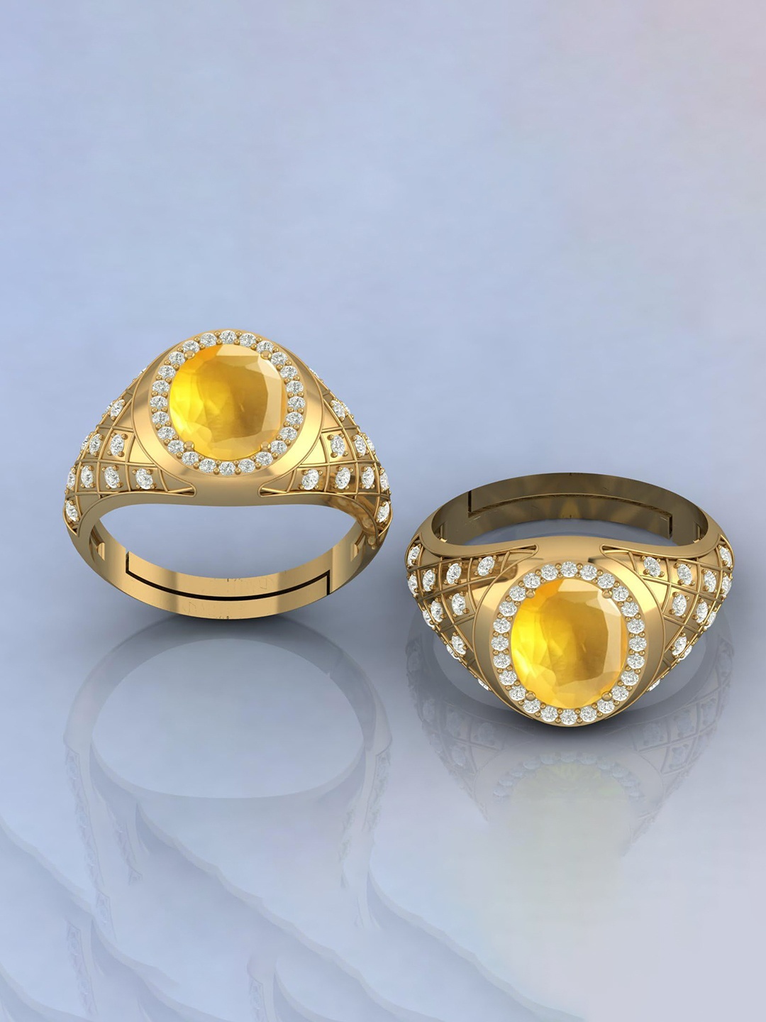 

LMDPRAJAPATIS Unisex Embellished Ring, Silver