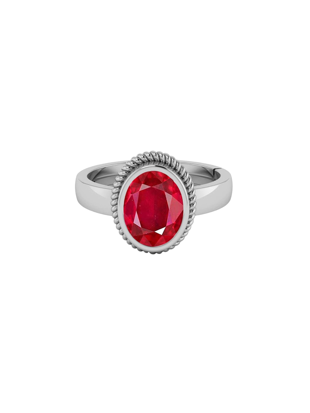 

LMDPRAJAPATIS Unisex Embellished Ring, Red