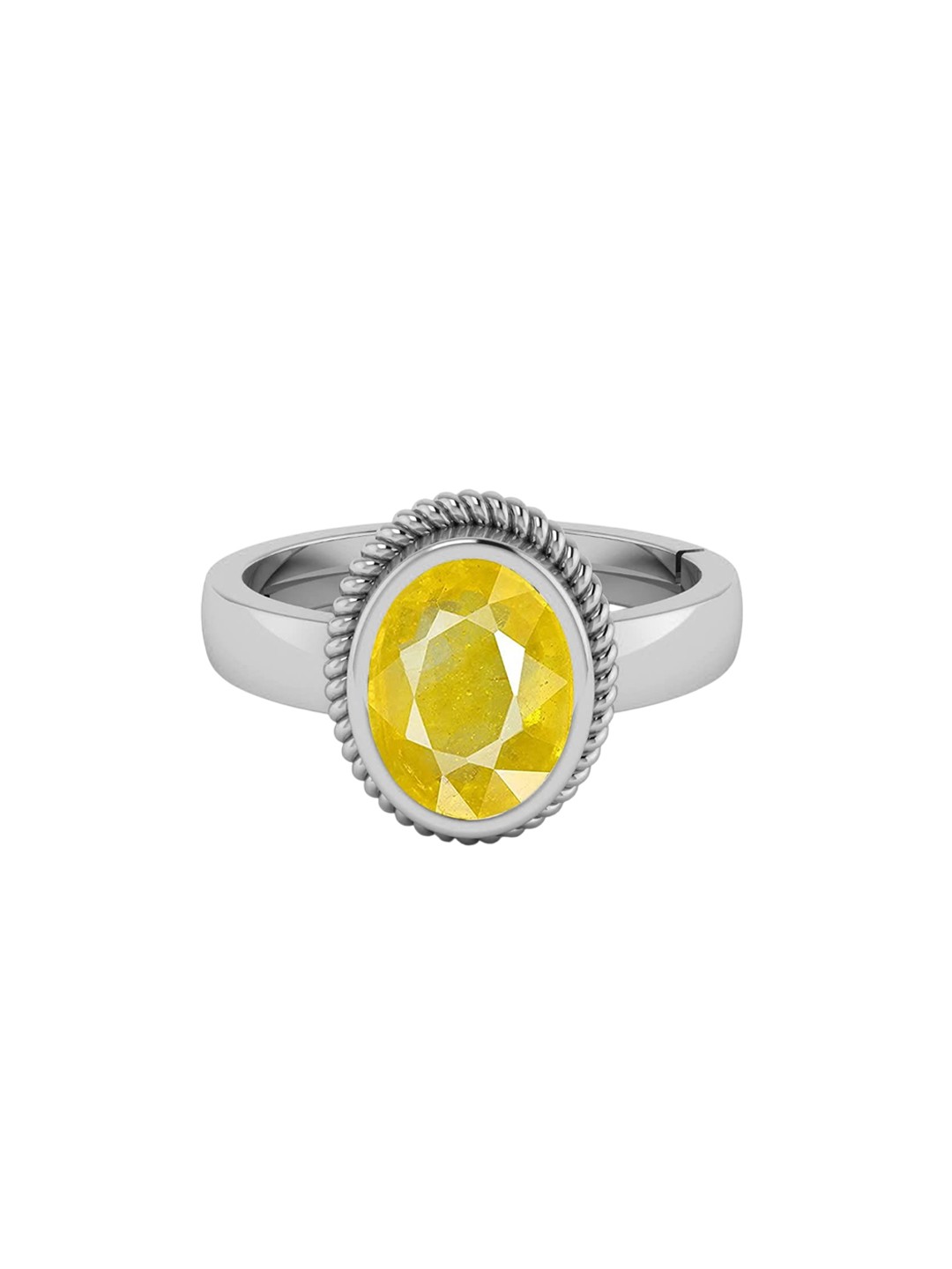 

LMDPRAJAPATIS Unisex Embellished Ring, Yellow