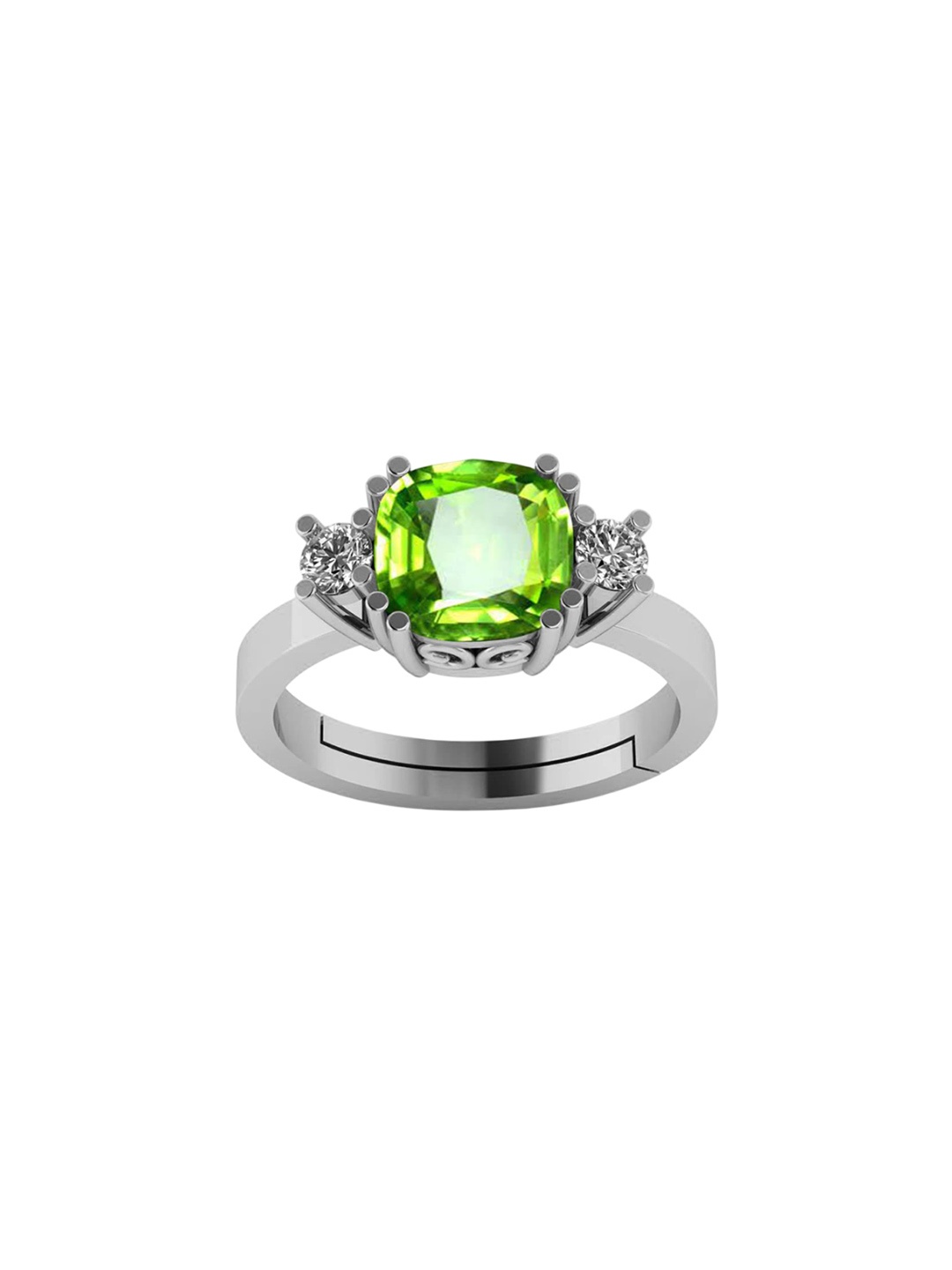 

LMDPRAJAPATIS Unisex Embellished Ring, Green