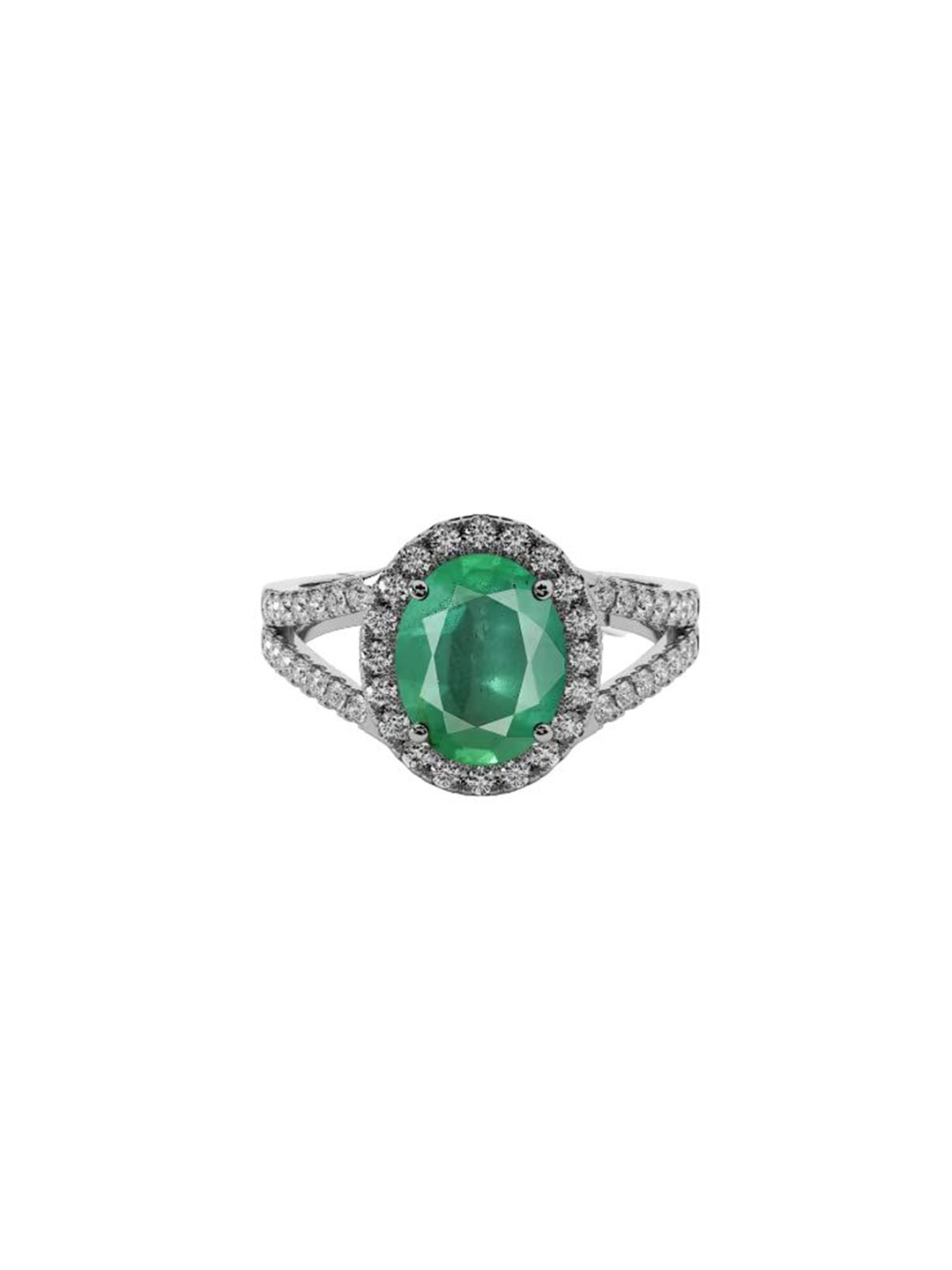 

LMDPRAJAPATIS Unisex Embellished Ring, Green