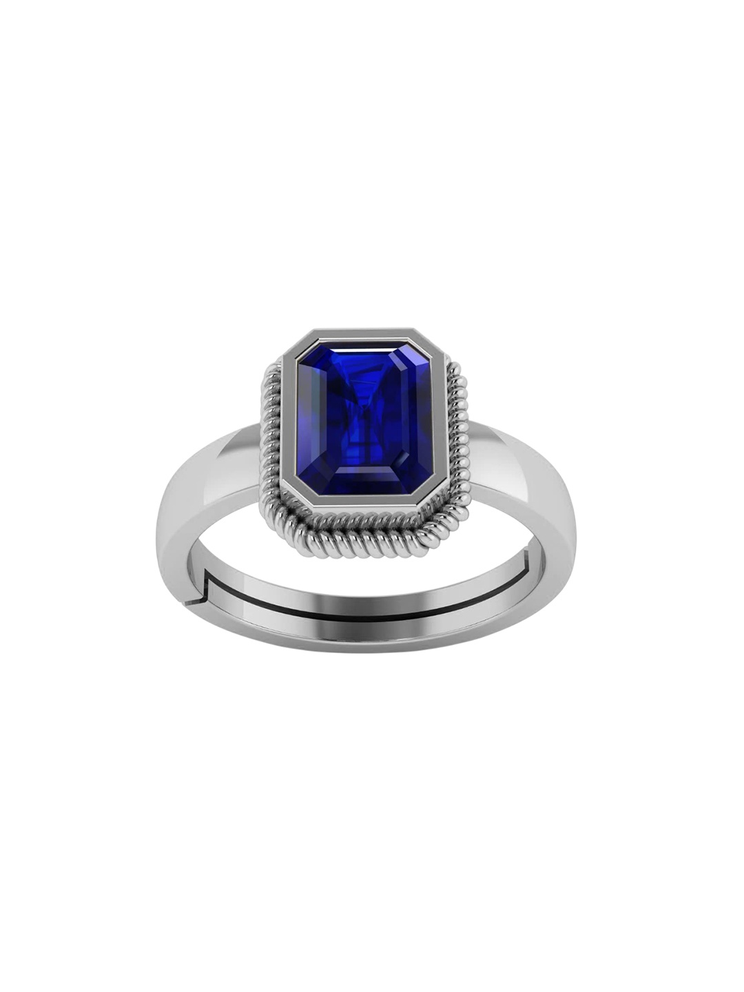 

LMDPRAJAPATIS Unisex Embellished Ring, Silver
