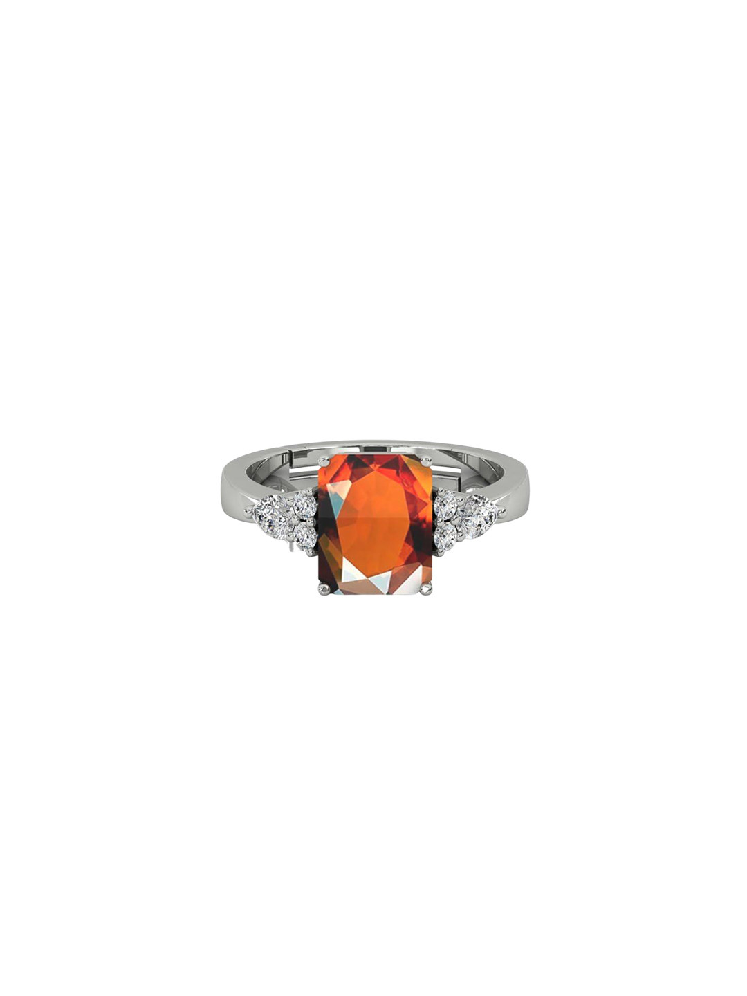 

LMDPRAJAPATIS Unisex Embellished Ring, Silver