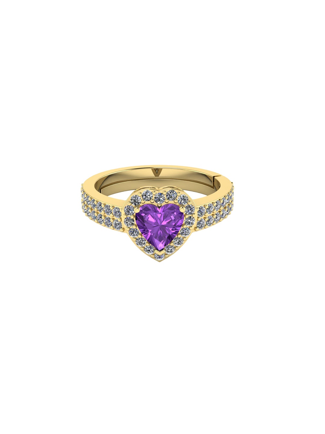 

LMDPRAJAPATIS Unisex Embellished Ring, Purple