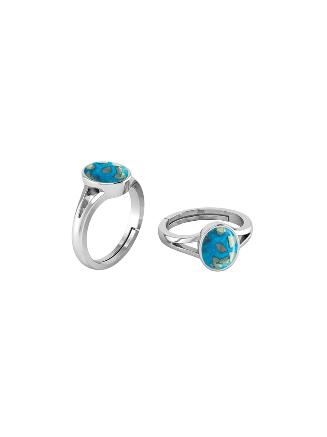 

LMDPRAJAPATIS Unisex Embellished Ring, Blue