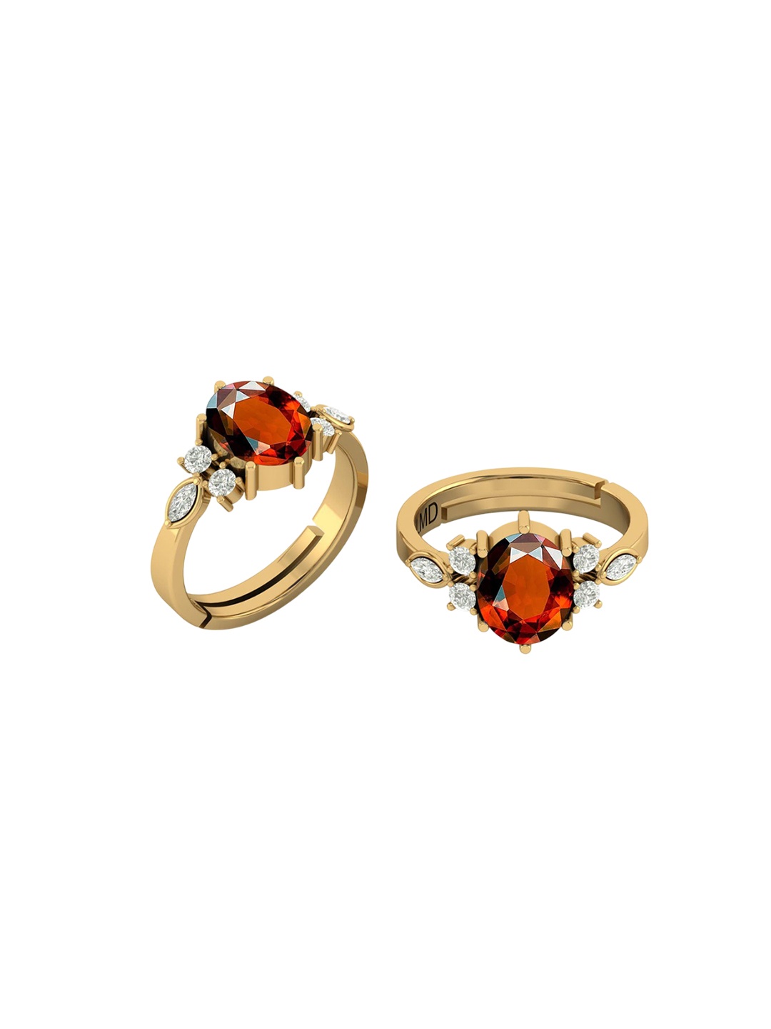 

LMDPRAJAPATIS Unisex Embellished Ring, Gold