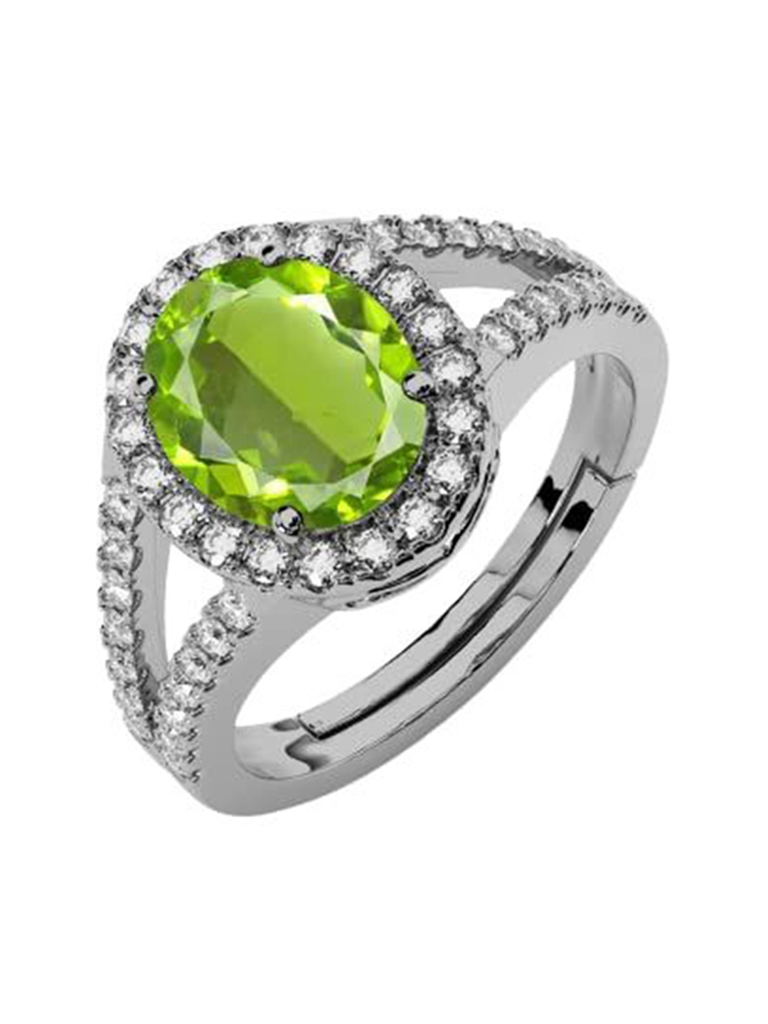 

LMDPRAJAPATIS Unisex Embellished Ring, Green