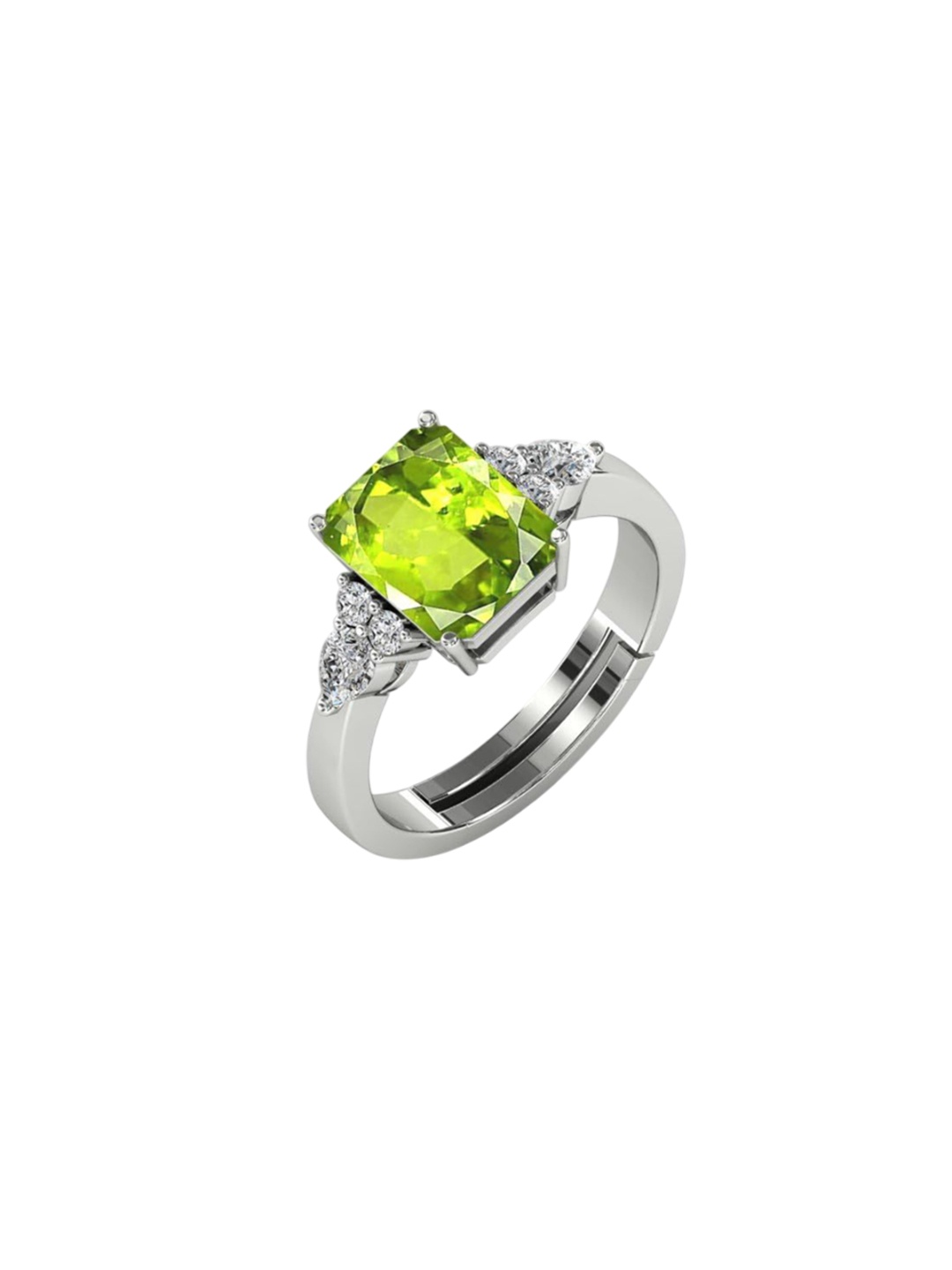 

LMDPRAJAPATIS Unisex Embellished Ring, Silver