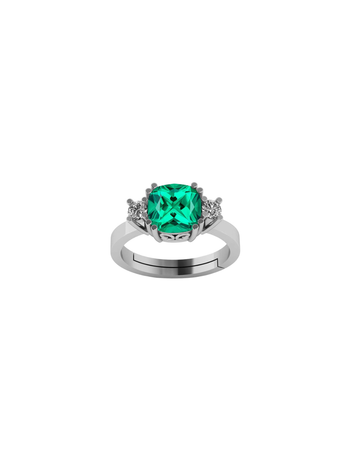 

LMDPRAJAPATIS Unisex Embellished Ring, Green