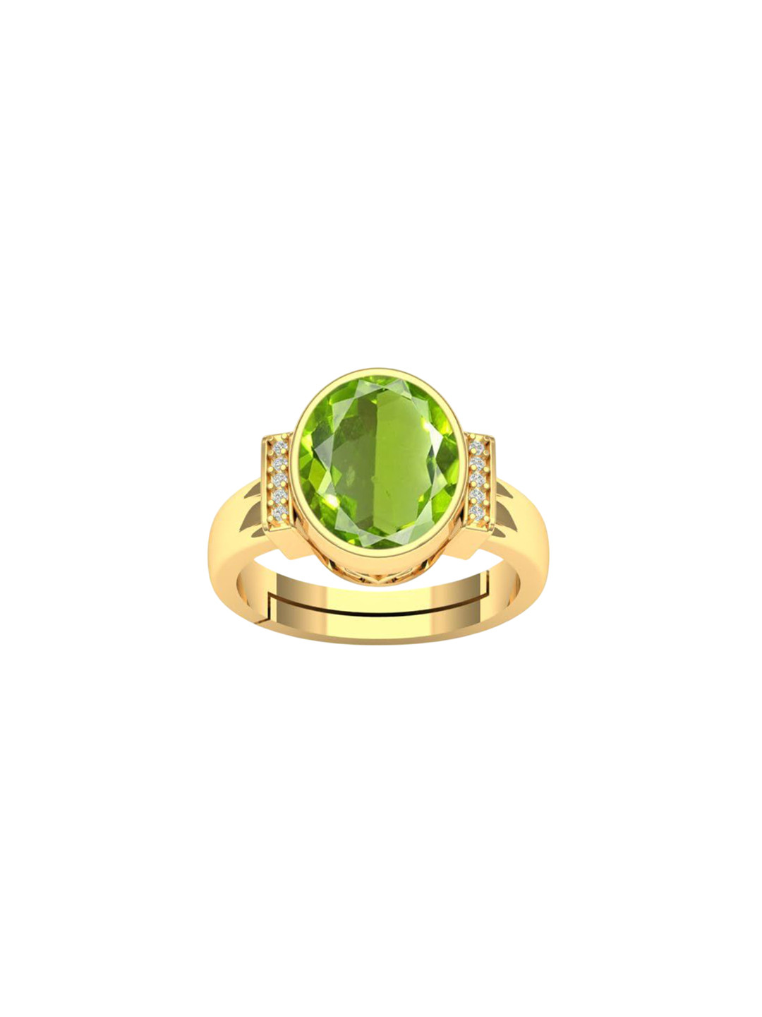 

LMDPRAJAPATIS Unisex Embellished Ring, Green