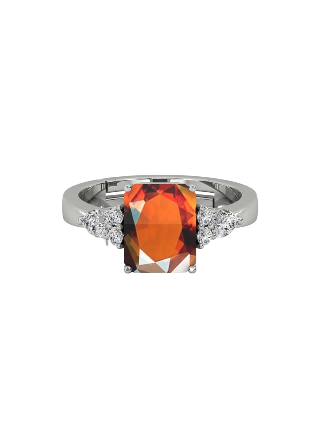 

LMDPRAJAPATIS Unisex Embellished Ring, Silver