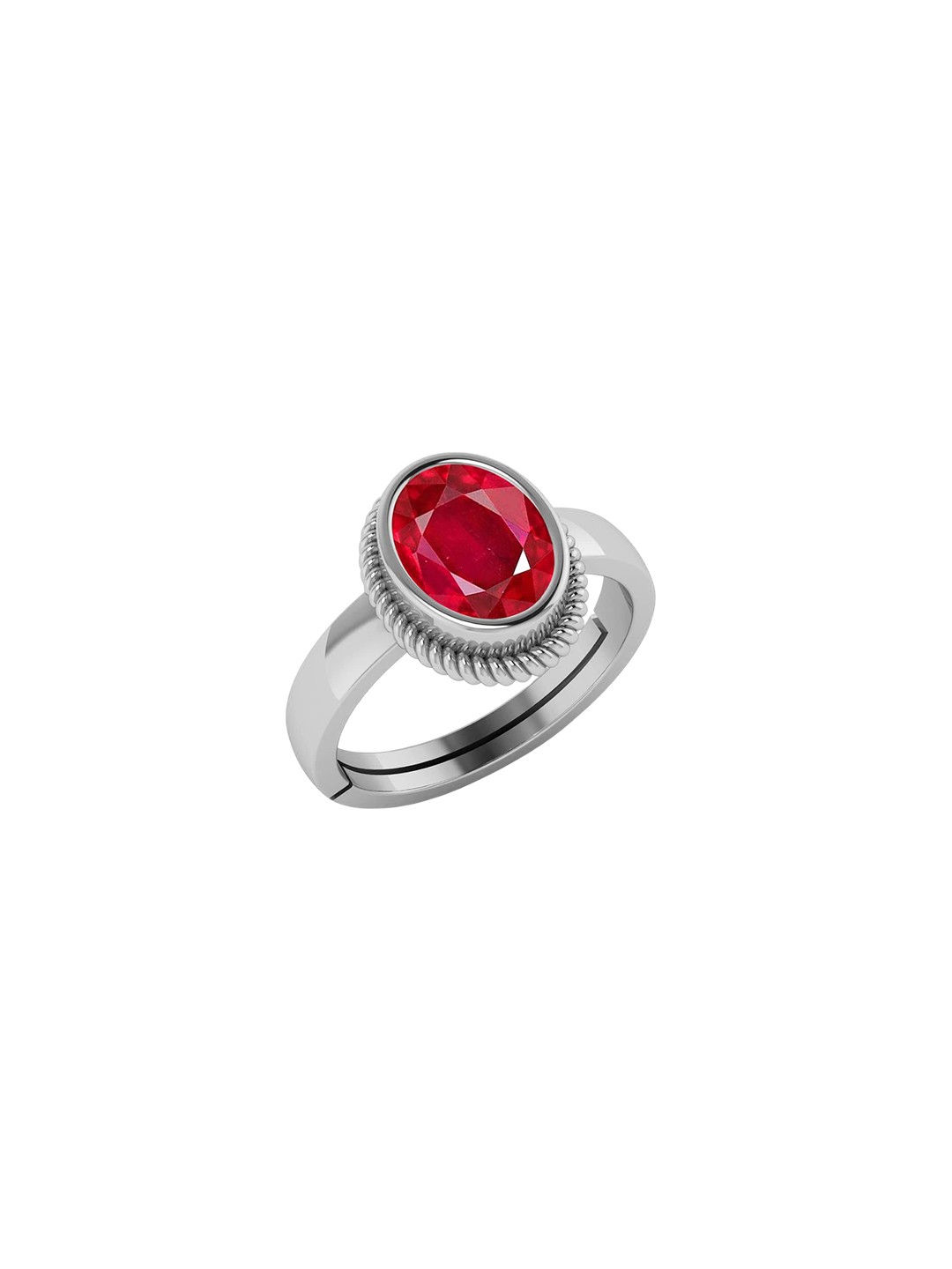 

LMDPRAJAPATIS Unisex Embellished Ring, Red