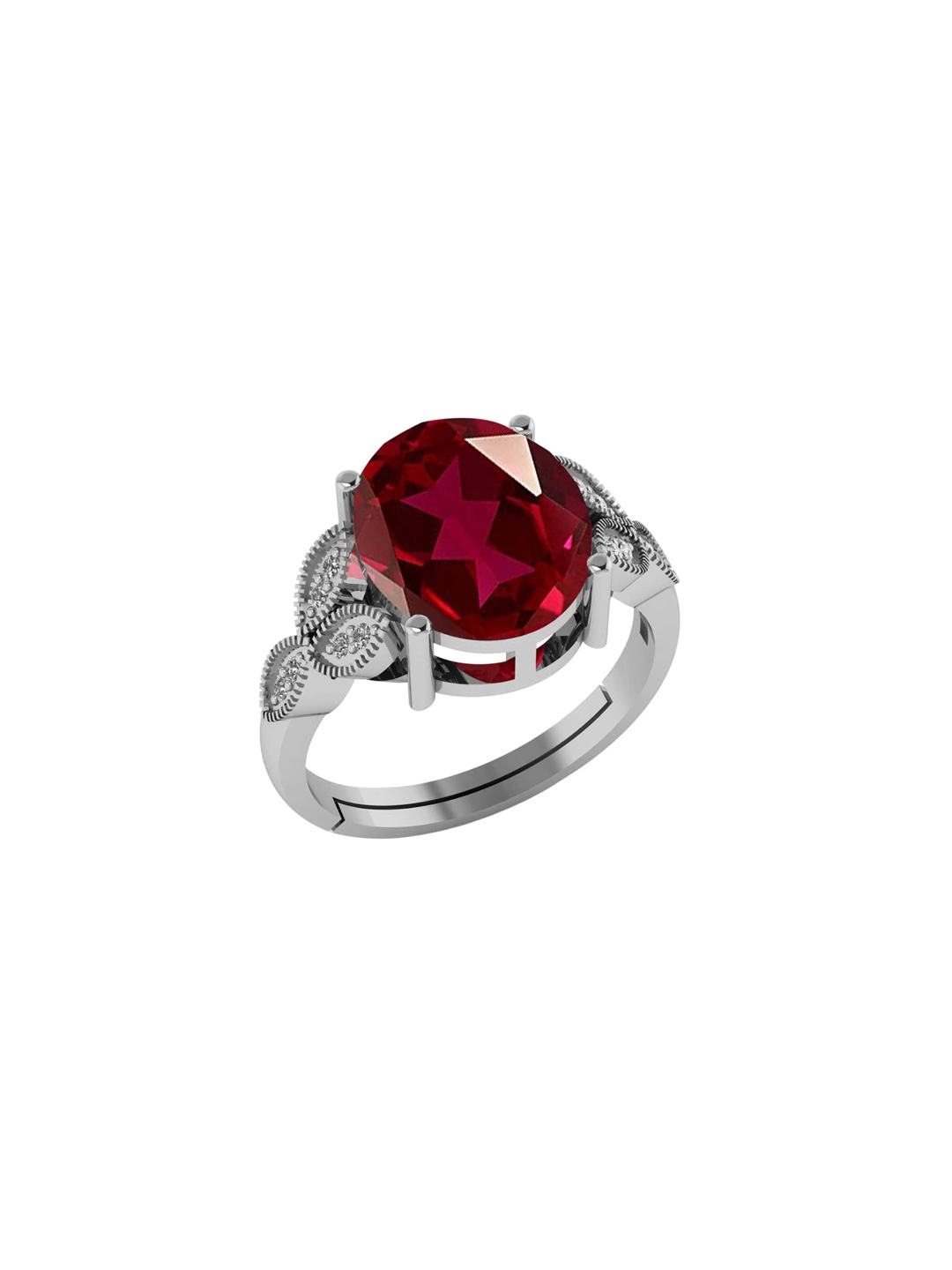 

LMDPRAJAPATIS Unisex Embellished Ring, Red