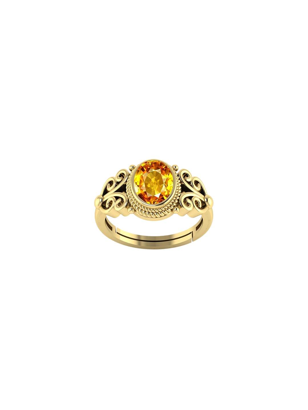

LMDPRAJAPATIS Unisex Embellished Ring, Gold
