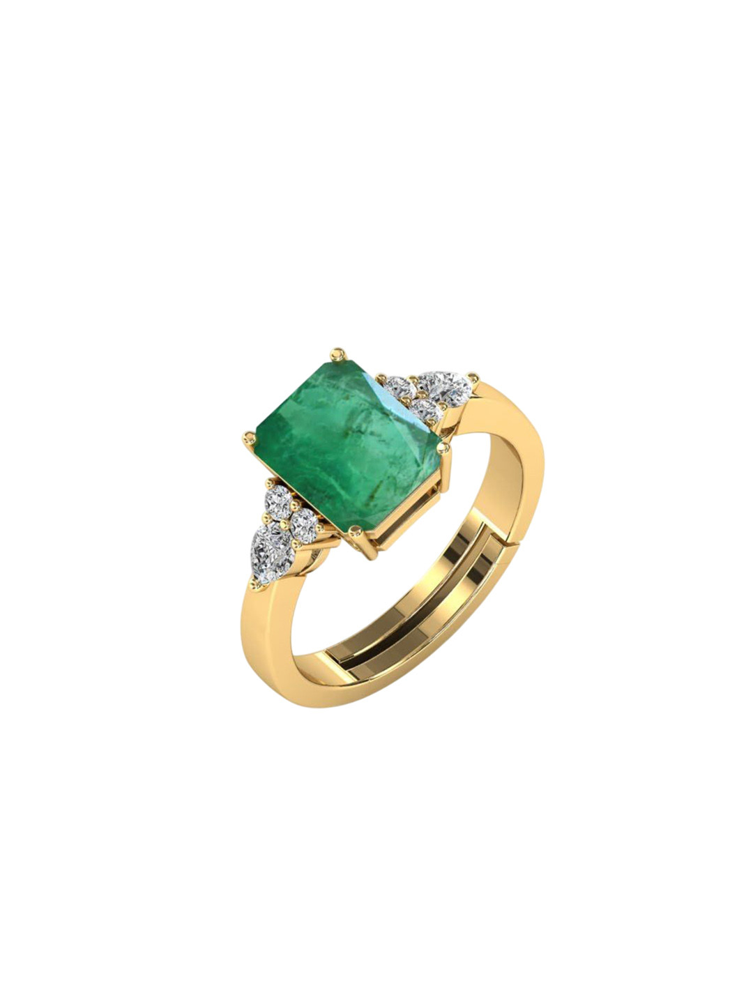 

LMDPRAJAPATIS Unisex Embellished Ring, Gold