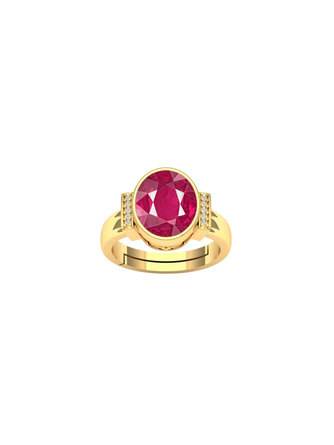 

LMDPRAJAPATIS Unisex Embellished Ring, Red