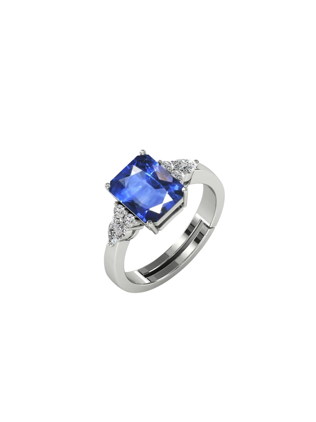 

LMDPRAJAPATIS Unisex Embellished Ring, Silver