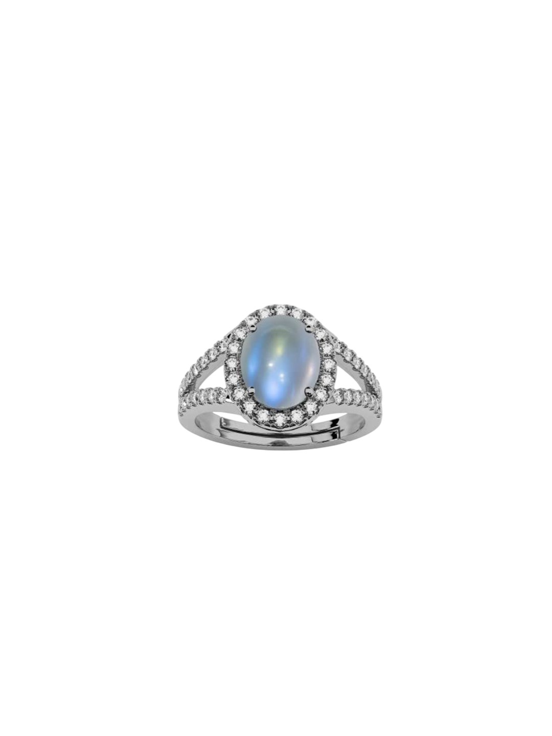 

LMDPRAJAPATIS Unisex Embellished Ring, White
