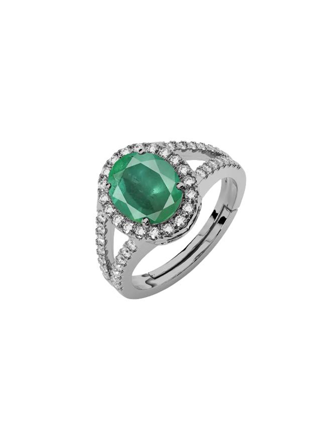 

LMDPRAJAPATIS Unisex Embellished Ring, Green