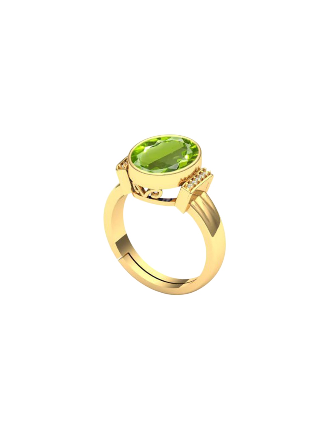 

LMDPRAJAPATIS Unisex Embellished Ring, Green