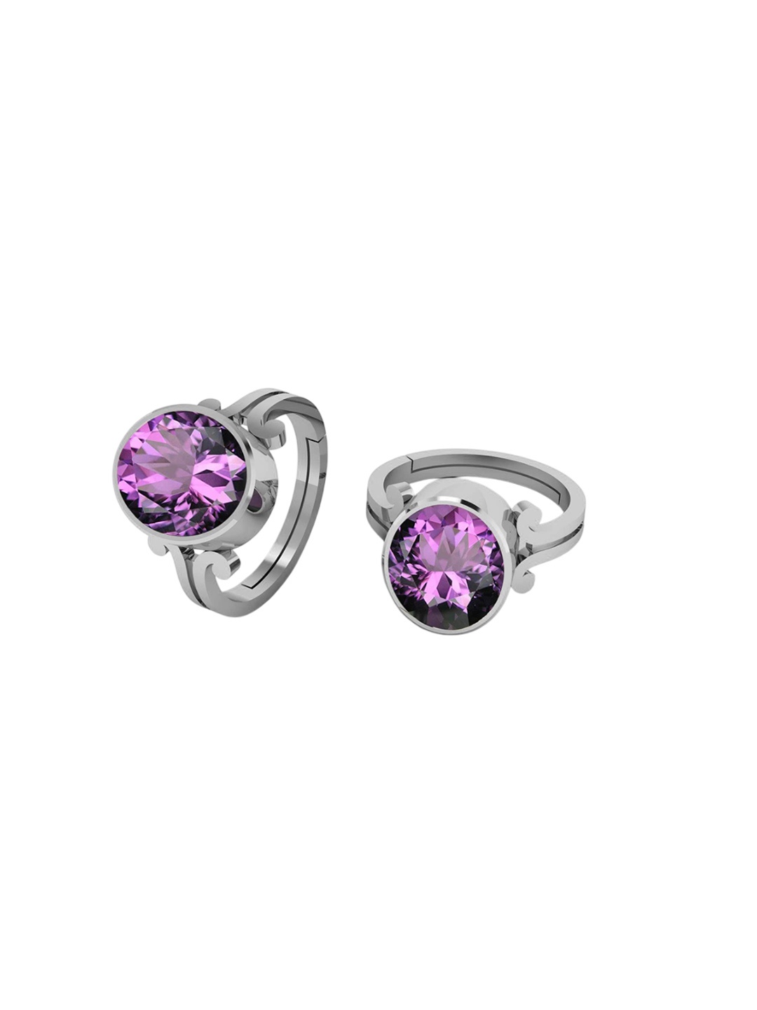 

LMDPRAJAPATIS Unisex Embellished Ring, Purple