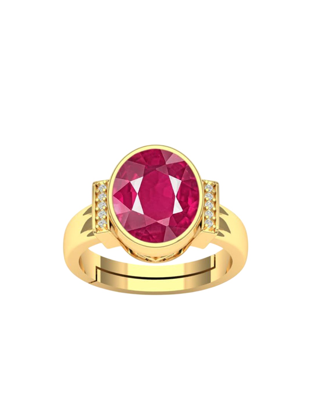 

LMDPRAJAPATIS Unisex Embellished Ring, Red