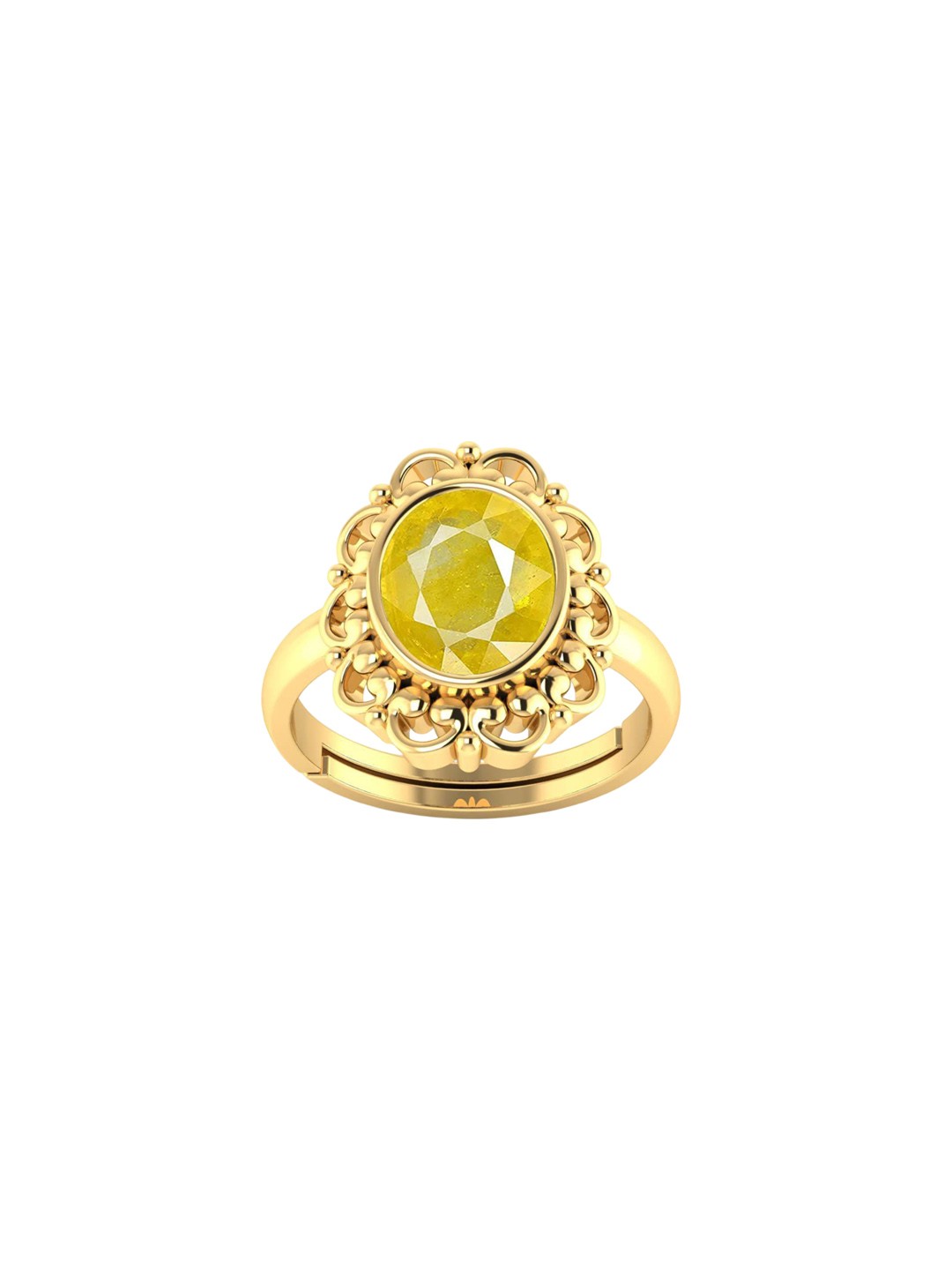 

LMDPRAJAPATIS Unisex Embellished Ring, Yellow