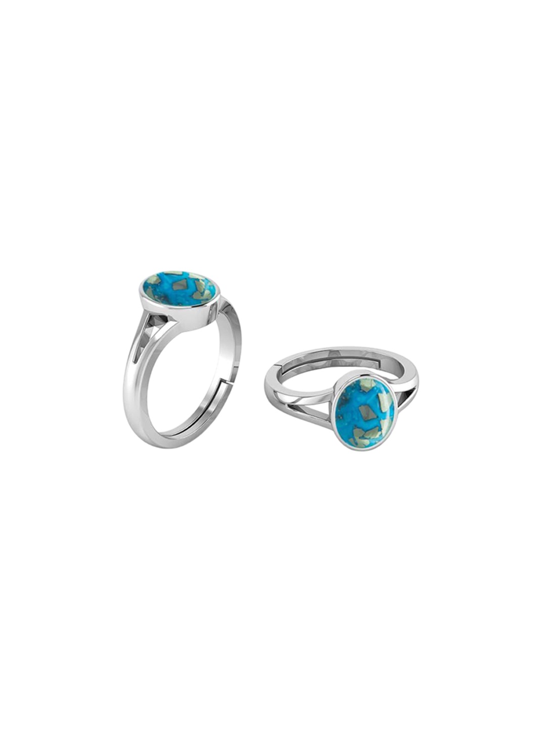 

LMDPRAJAPATIS Unisex Embellished Ring, Blue