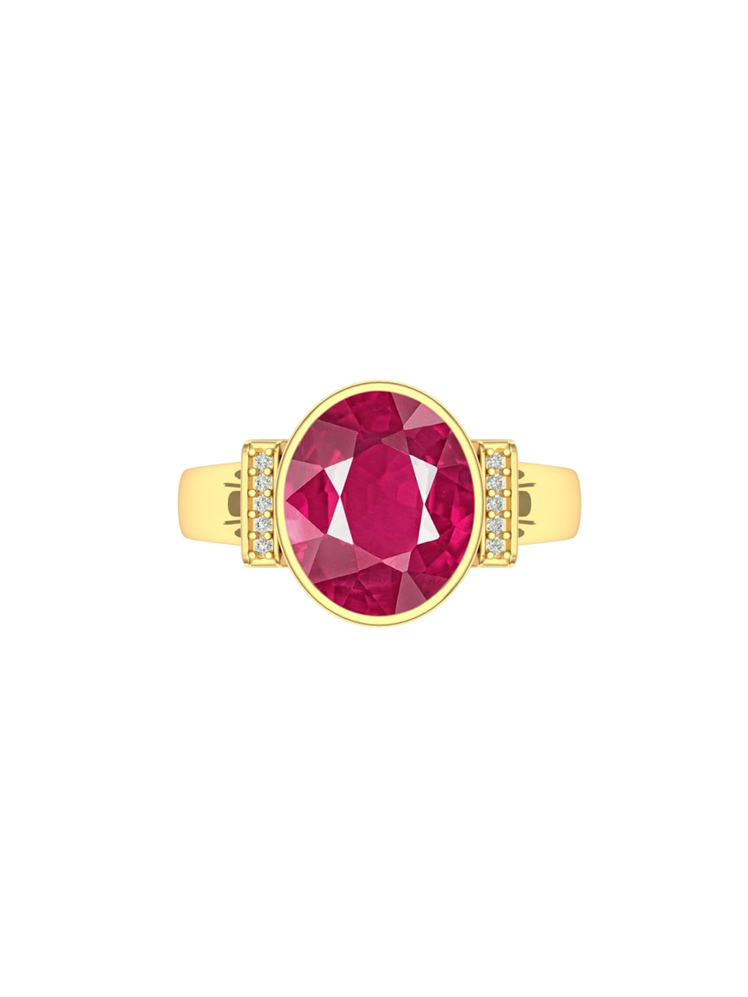 

LMDPRAJAPATIS Unisex Embellished Ring, Red