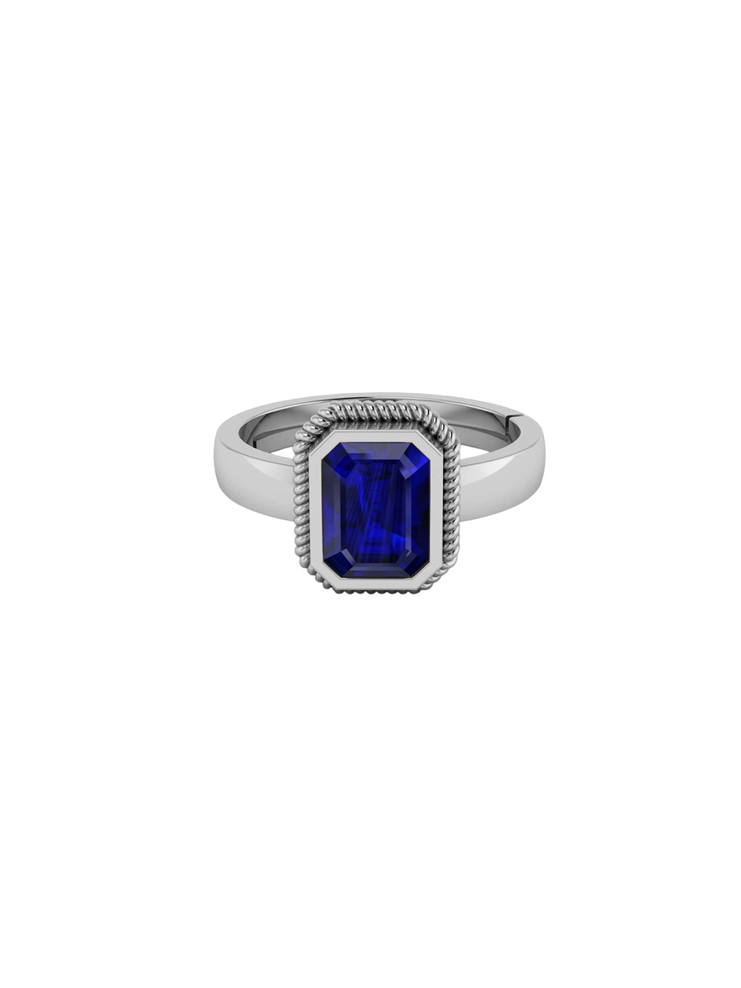 

LMDPRAJAPATIS Unisex Embellished Ring, Silver