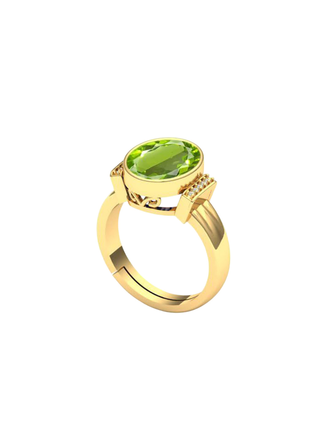 

LMDPRAJAPATIS Unisex Embellished Ring, Green
