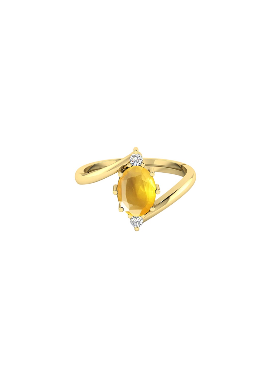 

LMDPRAJAPATIS Unisex Embellished Ring, Yellow
